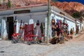 Colorful village and market of Purmamarca, Argentina Royalty Free Stock Photo