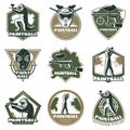 Colorful Vintage Active Leisure Emblems Set