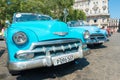 Colorful vintage american car in Havana