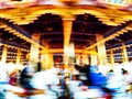 Colorful vintage carousel in motion Royalty Free Stock Photo