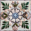 Colorful vintage ceramic tiles.