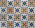 Colorful vintage floral pattern ceramic tiles wall decoration