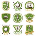 Colorful Vintage Golf Labels