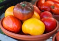 Colorful vintage Heirloom tomatoes