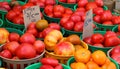 Colorful vintage Heirloom tomatoes vegetable