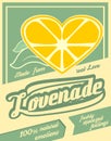 Colorful vintage Lemonade label poster Royalty Free Stock Photo