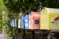 Colorful Vintage Mailboxes Royalty Free Stock Photo