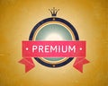 Colorful vintage premium label