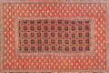 Colorful vintage rug made by hand. Oriental needlework of the 19th century. Abstract background. Royalty Free Stock Photo