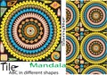 Colorful vintage seamless pattern with floral and mandala elements.Hand drawn background. Can be used for fabric wallpaper tile w Royalty Free Stock Photo