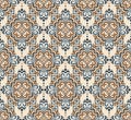 Colorful vintage seamless pattern with mandala elements. Oriental damask background for fabric, wallpaper, tile Royalty Free Stock Photo