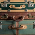 Colorful vintage suitcases