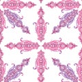 Colorful vintage Victorian lace seamless pattern Royalty Free Stock Photo