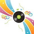 Colorful vinyl record background