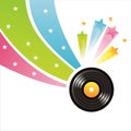 Colorful vinyl record background