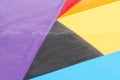 Colorful violet, red, yellow. black and blue painted wall Royalty Free Stock Photo