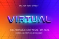 colorful virtual 3d editable text effect