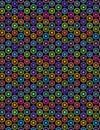 Colorful vivid circles and lines in a seamless pattern tile