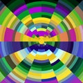 Colorful vivid round lines,circles, lights, shades, textile pattern, abstract background Royalty Free Stock Photo