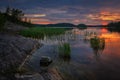 Colorful and vivid sky over water Royalty Free Stock Photo