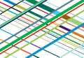Colorful, vivid, vibrant diagonal, skew, oblique grid, mesh illustration