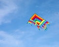 colorful vividly colored kite that I fly in the sky symbol of pa