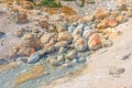 Colorful Volcanic Rocks in a Hydrothermal Area Royalty Free Stock Photo