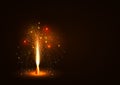 Colorful Volcano Vector Fountain Emitting Sparks - Little Firework