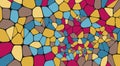 Colorful voronoi abstract geometric background