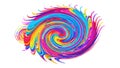 Colorful Vortex: Abstract Swirling Pattern in Bright Hues, vector design Generative AI Royalty Free Stock Photo