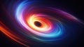 Colorful vortex energy, cosmic spiral waves, multicolor swirls explosion Royalty Free Stock Photo