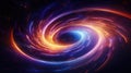 Colorful vortex energy, cosmic spiral waves, multicolor swirls explosion Royalty Free Stock Photo