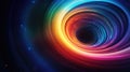 Colorful vortex energy, cosmic spiral waves, multicolor swirls explosion