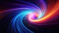 Colorful vortex energy, cosmic spiral waves, multicolor swirls explosion