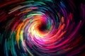 Colorful vortex energy harmony. Generate Ai