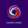colorful vortex simple isolated flat vector design