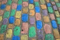 Colorful Walking Path at La Boca Neighborhood in Buenos Aires of Argentina Royalty Free Stock Photo