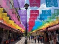 Colorful Pedestrian Walkway in Chilpancingo Mexico Royalty Free Stock Photo