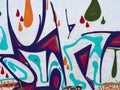 Colorful wall background texture Graffiti