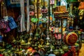 Colorful wares on sale in a traditional Omani Suq Market