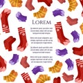 Colorful warm socks poster