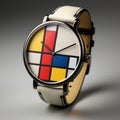 Modern Artist Watch With Colorful Square Design Inspired By Mondrian