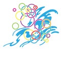 Colorful water bubbles Royalty Free Stock Photo