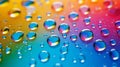 Colorful Water Bubbles Abstract Background with Macro Water Drops AI Generated Royalty Free Stock Photo