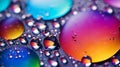 Colorful Water Bubbles Abstract Background with Macro Water Drops AI Generated Royalty Free Stock Photo