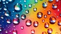 Colorful Water Bubbles Abstract Background with Macro Water Drops AI Generated Royalty Free Stock Photo