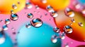 Colorful Water Bubbles Abstract Background with Macro Water Drops AI Generated Royalty Free Stock Photo