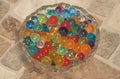 colorful water bubbles in the bowl Royalty Free Stock Photo