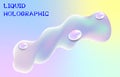 colorful water drop liquid holographic background Royalty Free Stock Photo