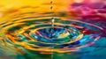 Colorful water drop splash Royalty Free Stock Photo